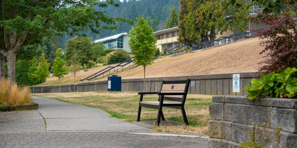 Wishbone Rutherford Angled Leg Memorial Bench in Gibsons BC